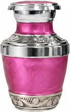 Load image into Gallery viewer, At Peace Memorials Cordoba Pink Keepsake Urn for Ashes
