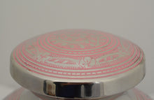 Load image into Gallery viewer, Large/Adult 228 Cubic Ins Pink Butterflies Brass Funeral Cremation Urn for Ashes
