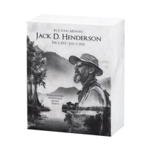 Load image into Gallery viewer, Large/Adult 218 Cubic Inches Eternity Antique White Rectangular Cremation Urn
