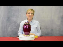 Load image into Gallery viewer, Large/Adult 228 Cubic Inches Gleaming Purple Brass Cremation Urn for Ashes
