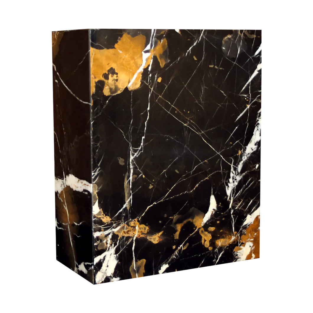 Large/Adult 218 Cubic Inches Eternity King Gold Rectangular Marble Cremation Urn