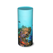 Load image into Gallery viewer, Biodegradable Adult Coral Reef Scattering Tube Cremation Urn - 200 cubic inches
