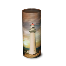Load image into Gallery viewer, Biodegradable Adult Lighthouse Scattering Tube Cremation Urn - 200 cubic inches

