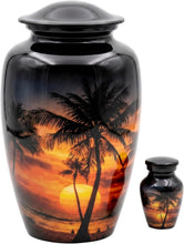 Load image into Gallery viewer, At Peace Memorials Palm Tree Set Urn for Ashes
