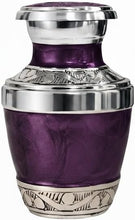 Load image into Gallery viewer, At Peace Memorials Cordoba Dark Purple Keepsake Urn for Ashes
