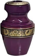 Load image into Gallery viewer, At Peace Memorials Tranquility Dark Purple Keepsake Urn for Ashes
