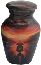 Load image into Gallery viewer, At Peace Memorials Motorcycle Tribute Keepsake Urn for Ashes

