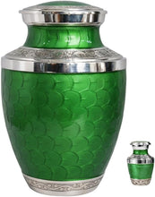 Load image into Gallery viewer, At Peace Memorials Cordoba Green Urn for Ashes SET
