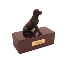 Load image into Gallery viewer, Bronze Rottweiler Pet Cremation Urn in 5 Diff Walnut Base Sizes
