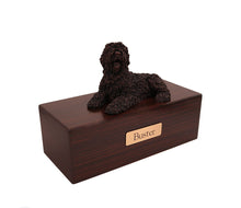 Load image into Gallery viewer, Bronze Sheepdog Pet Cremation Urn in 5 Diff Walnut Base Sizes
