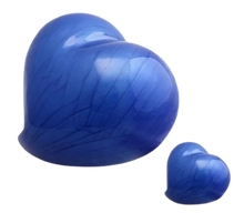 Load image into Gallery viewer, Small/Keepsake Blue Infinity Eternal Heart Funeral Cremation Urn
