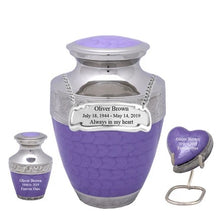 Load image into Gallery viewer, Large/Adult 200 Cubic Inches Sparta Purple Funeral Cremation Urn
