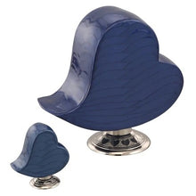 Load image into Gallery viewer, Large/Adult 200 Cubic Inches Cheerful Heart Blue Funeral Cremation Urn
