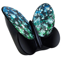 Load image into Gallery viewer, Large/Adult Aesthetic Fiberglass Butterfly Funeral Cremation Urn in Green- Holds up to 210 Cubic Inches
