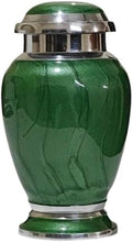 Load image into Gallery viewer, At Peace Memorials Hotep Green Keepsake Urn for Ashes
