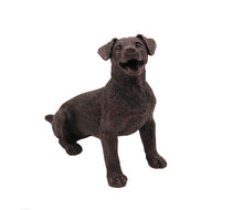 Load image into Gallery viewer, Bronze Jack Russell Terrier Pet Cremation Urn w/ Figurine in 5 Diff Walnut Base Sizes
