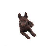 Load image into Gallery viewer, Bronze German Shepherd Walnut Base Pet Cremation Urn w/ Figurine in 5 diff base sizes
