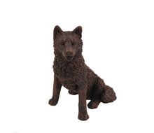 Load image into Gallery viewer, Bronze Husky Walnut Base Pet Cremation Urn w/ Figurine in 5 diff base sizes
