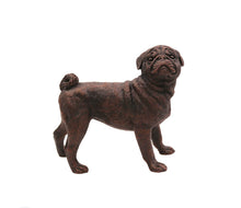 Load image into Gallery viewer, Bronze Pug Pet Cremation Urn in 5 Diff Walnut Base Sizes
