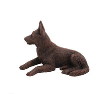 Load image into Gallery viewer, Bronze German Shepherd Walnut Base Pet Cremation Urn w/ Figurine in 5 diff base sizes
