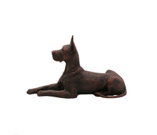 Load image into Gallery viewer, Great Dane Lying Walnut Base Pet Cremation Urn w/ Figurine in 5 diff base sizes
