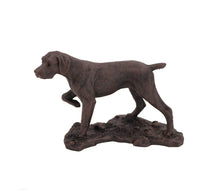 Load image into Gallery viewer, Bronze Pointer Pet Cremation Urn in 5 Diff Walnut Base Sizes
