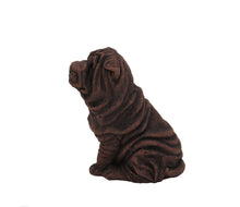 Load image into Gallery viewer, Bronze Shar Pei Pet Cremation Urn in 5 Diff Walnut Base Sizes
