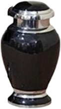 Load image into Gallery viewer, At Peace Memorials Hotep Black Keepsake Urn for Ashes
