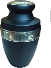 Load image into Gallery viewer, At Peace Memorials Tranquility Black Adult Urn for Ashes
