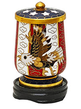 Load image into Gallery viewer, Small/Keepsake 2.5 Cubic Inches Flag &amp; Eagle Miniature Cremation Urn for Ashes
