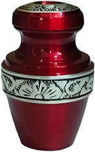 Load image into Gallery viewer, At Peace Memorials Tranquility Red Keepsake Urn for Ashes
