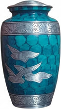 Load image into Gallery viewer, At Peace Memorials Dove Teal Adult Urn for Ashes
