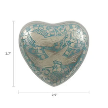 Load image into Gallery viewer, Solid Brass Guided Light Heart Keepsake Funeral Cremation Urn, 3 Cubic Inches
