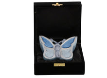 Load image into Gallery viewer, Small/Keepsake Soulful Wings Butterfly Blue 5 Cubic Inches Funeral Cremation Urn
