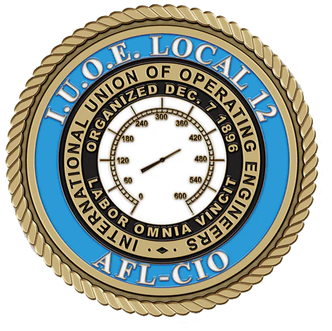Operating Engineers Local 12 Medallion for Box Cremation Urn/Flag Case ...