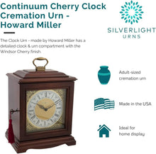 Load image into Gallery viewer, Howard Miller 800-122 (800122) Continuum II Funeral Cremation Urn Mantle Clock
