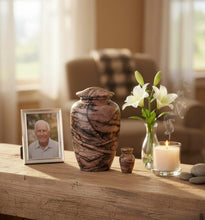 Load image into Gallery viewer, At Peace Memorials Hunting Camo Adult Urn for Ashes

