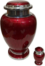 Load image into Gallery viewer, At Peace Memorials Hotep Red Urn for Ashes SET
