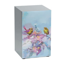 Load image into Gallery viewer, At Peace Memorials Large/Adult 200 Cubic Inches Life Canvas Soulful Songbirds Pewter Cremation Urn
