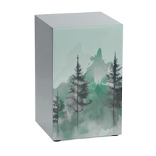 Load image into Gallery viewer, At Peace Memorials Large/Adult 200 Cubic Inches Life Canvas Tranquil Forest Pewter Cremation Urn
