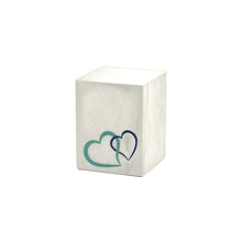Load image into Gallery viewer, Monumental Memorials Hearts Pink Black, Medium Urn
