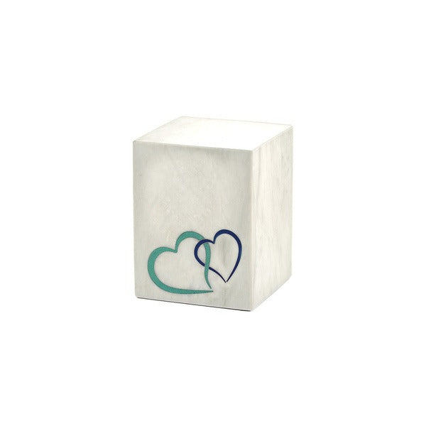 Monumental Memorials Hearts Pink Black, Medium Urn