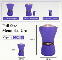 Load image into Gallery viewer, At Peace Memorials Canopic/Blessing Purple Keepsake Urn for Ashes
