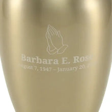 Load image into Gallery viewer, Large/Adult 200 Cubic Inch Bronze Classic Gloss Stainless Steel Cremation Urn
