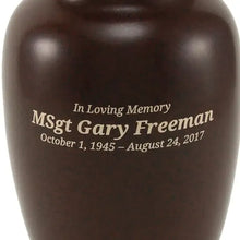Load image into Gallery viewer, New,Solid Brass MAUS Earth Large Cremation Urn, 195 Cubic Inches
