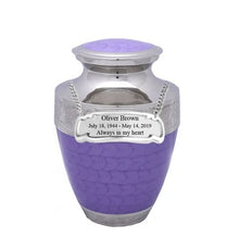 Load image into Gallery viewer, Large/Adult 200 Cubic Inches Sparta Purple Funeral Cremation Urn
