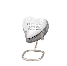 Load image into Gallery viewer, Small/Keepsake 4 Cubic Inches Sparta Pearl White Brass Funeral Cremation Urn
