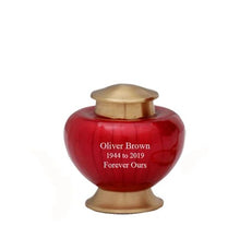Load image into Gallery viewer, Large/Adult 200 Cubic Inches Baroque Red Brass Funeral Cremation Urn
