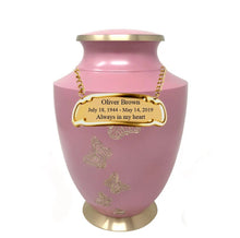 Load image into Gallery viewer, Large/Adult 200 Cubic Inches Solace Golden Butterfly Funeral Cremation Urn
