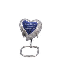 Load image into Gallery viewer, Large/Adult 200 Cubic Inches Sheen Palatinate Blue Brass Funeral Cremation Urn
